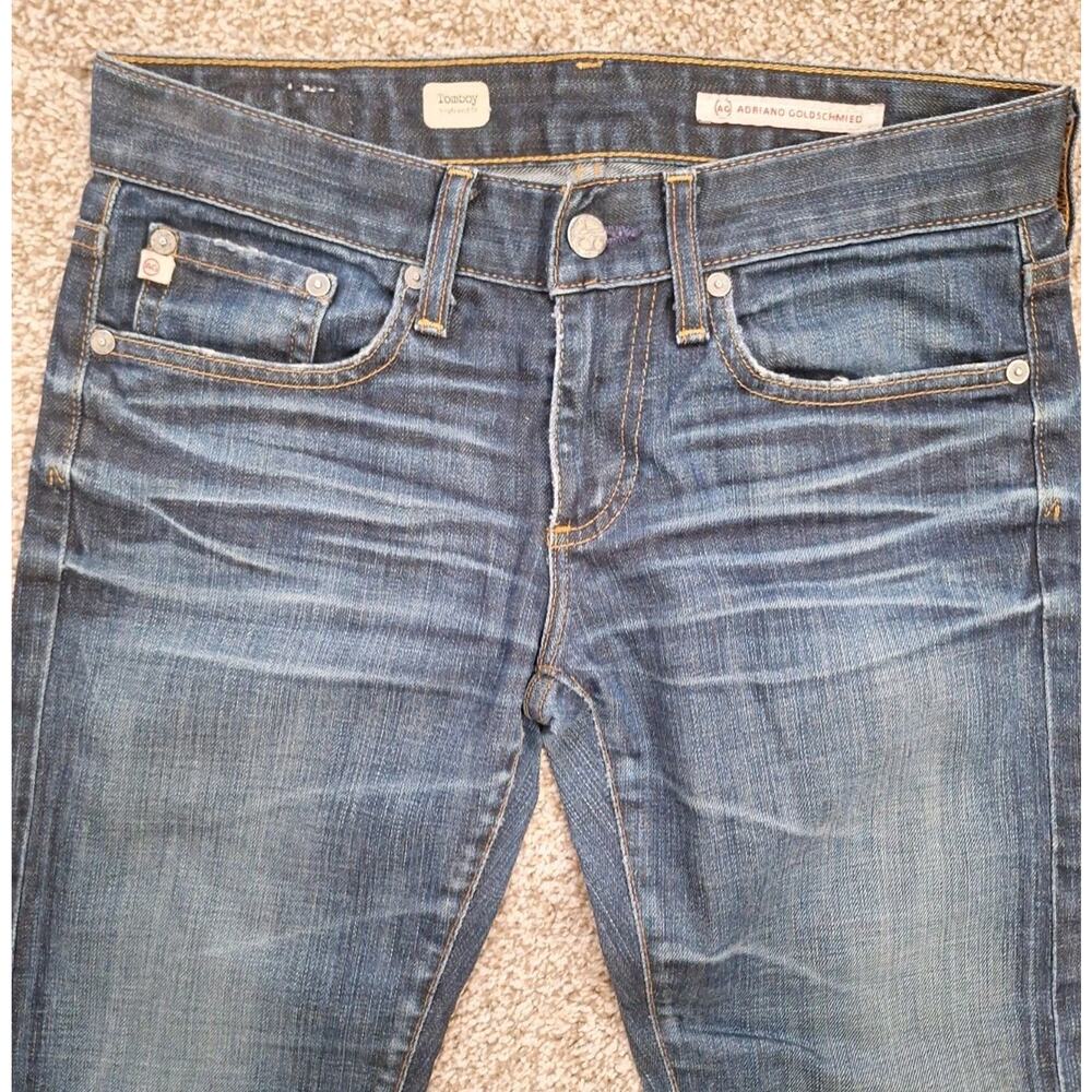 AG Adriano Goldschmied Women's The Tomboy Boyfriend Straight Jeans Size 26R - Picture 2 of 11